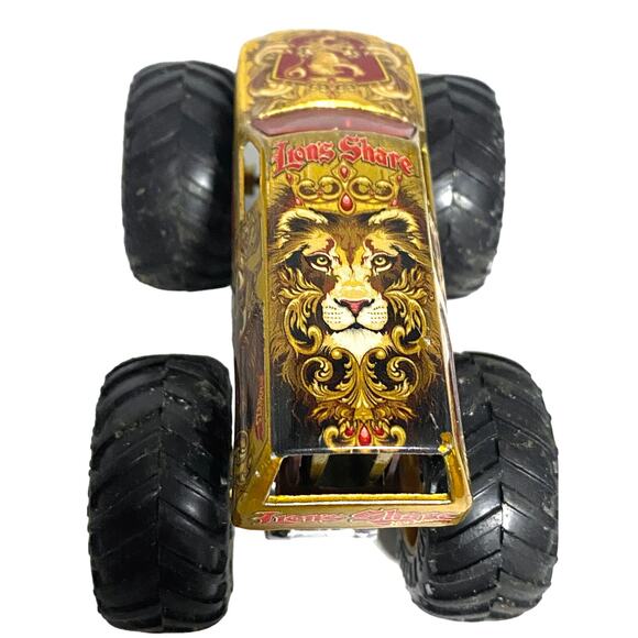 Hot Wheels Lion's Share Gold Monster Trucks Loose Die Cast Toy Car 1:64 - Picture 7 of 7